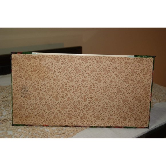 Antique Victorian Velvet & Celluloid Dresser Box Embossed Pink Rose Cottagecore - Picture 9 of 9